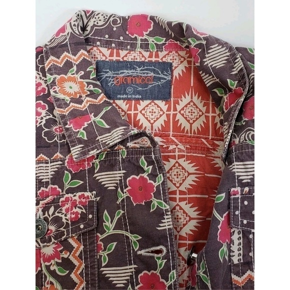 New Gramicci Jamie Button Up Boho Print Jacket - Picture 5 of 7